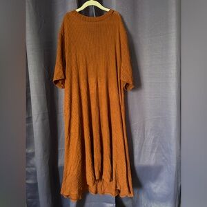 American Eagle Outfitters Backless Rust Midi Dress